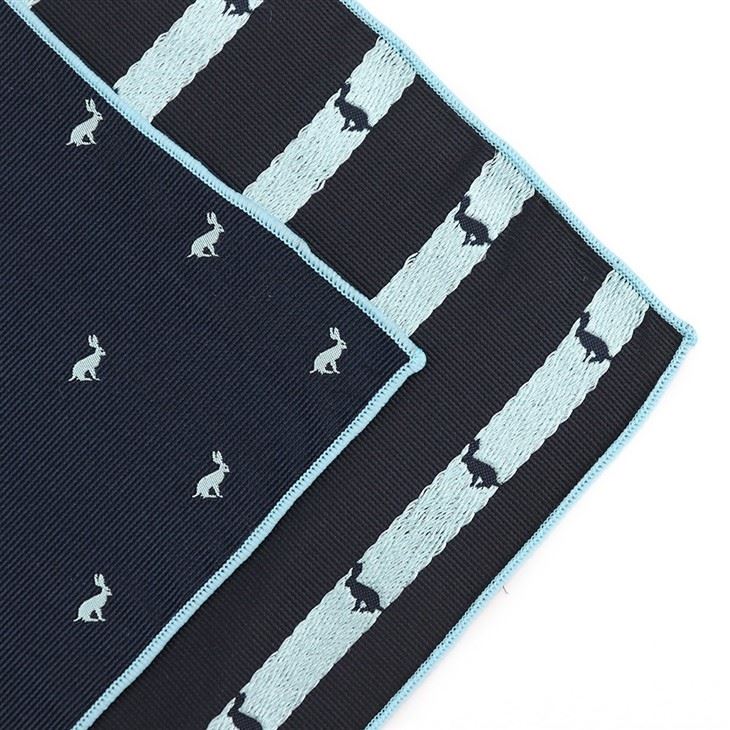 Animal Motif Silk Pocket Square