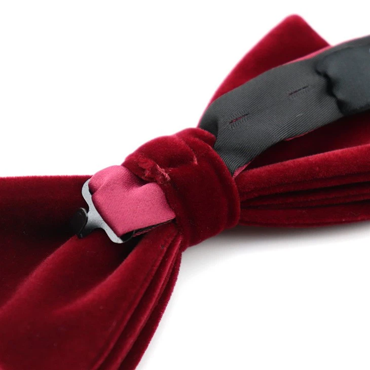 Mens Black Velvet Bow Tie