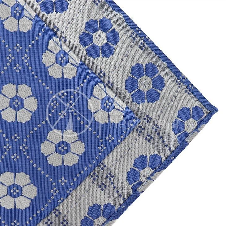 White patterned pocket square